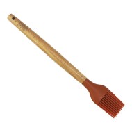 Pincel 27cm Cucina De Silicone Terracota Com Cabo Em Madeira